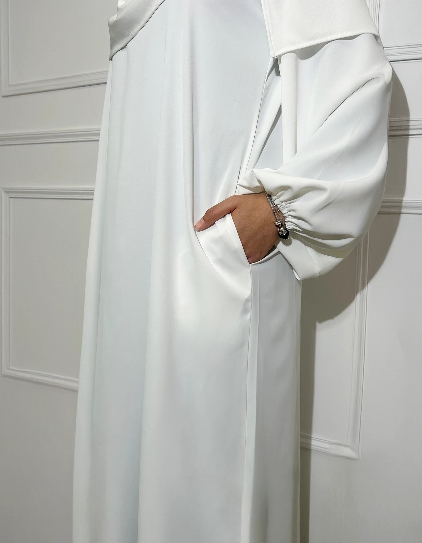 Abaya Djennah Tall blanc