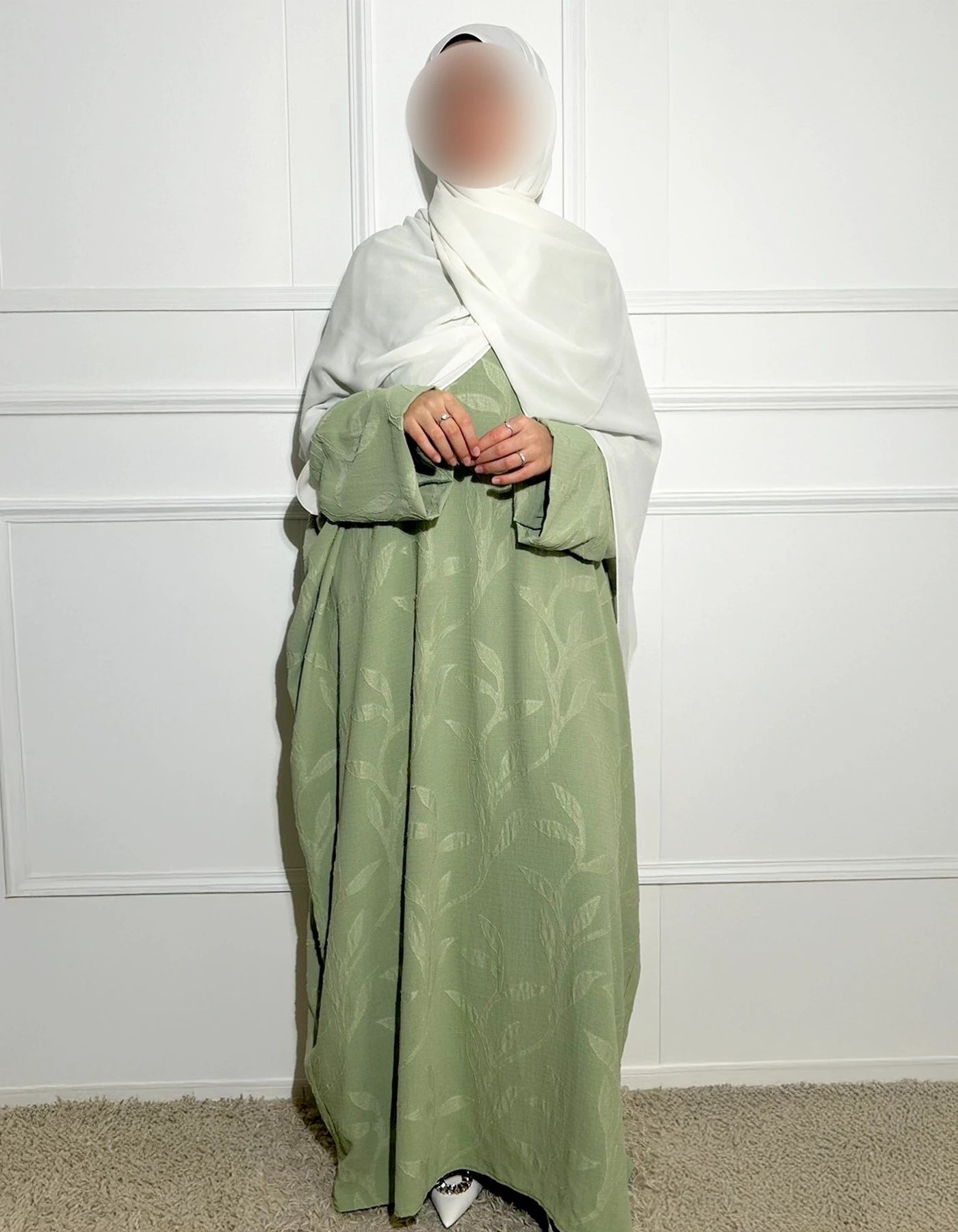 Abaya Leya vert pomme