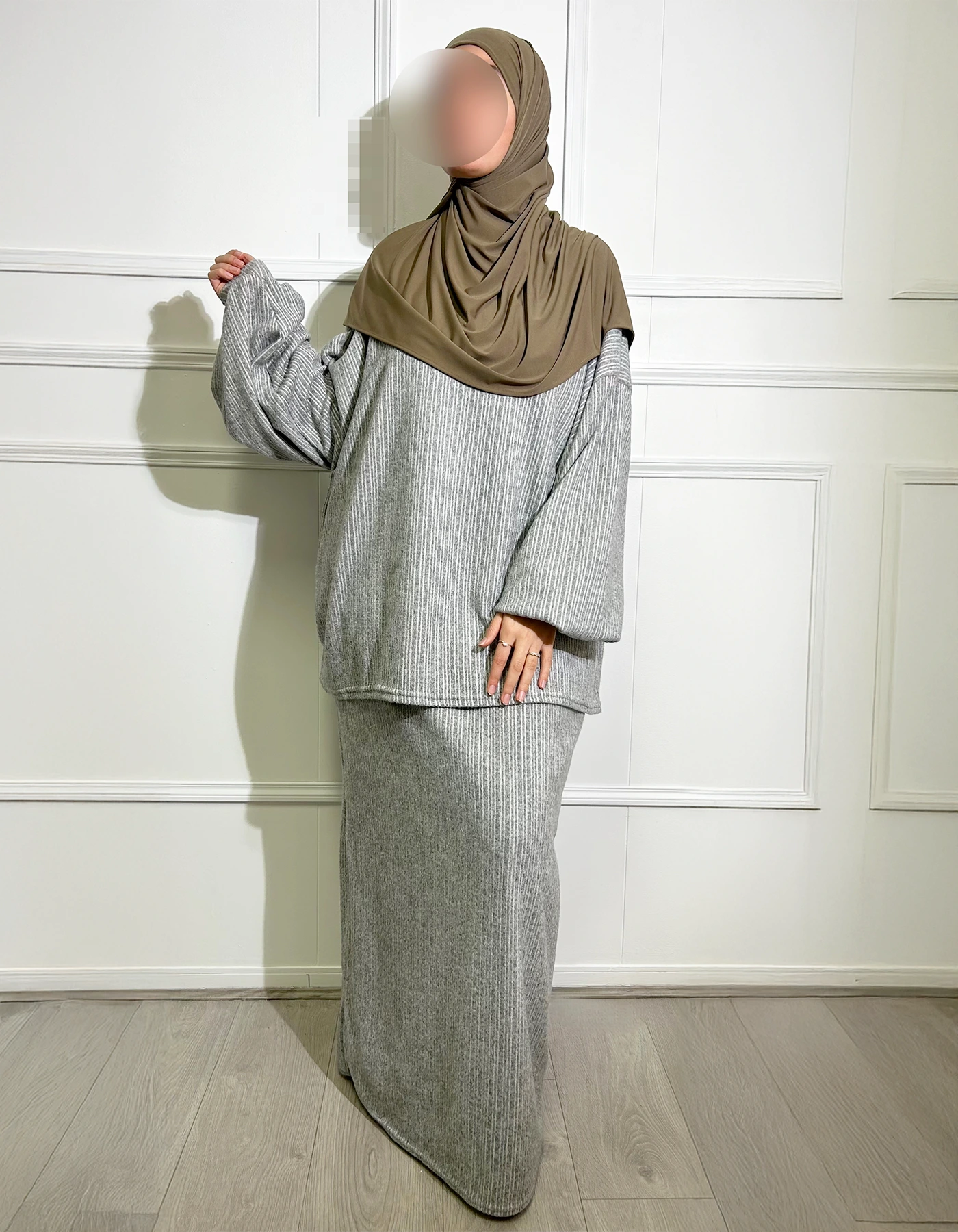 Ensemble jupe Mamou gris clair