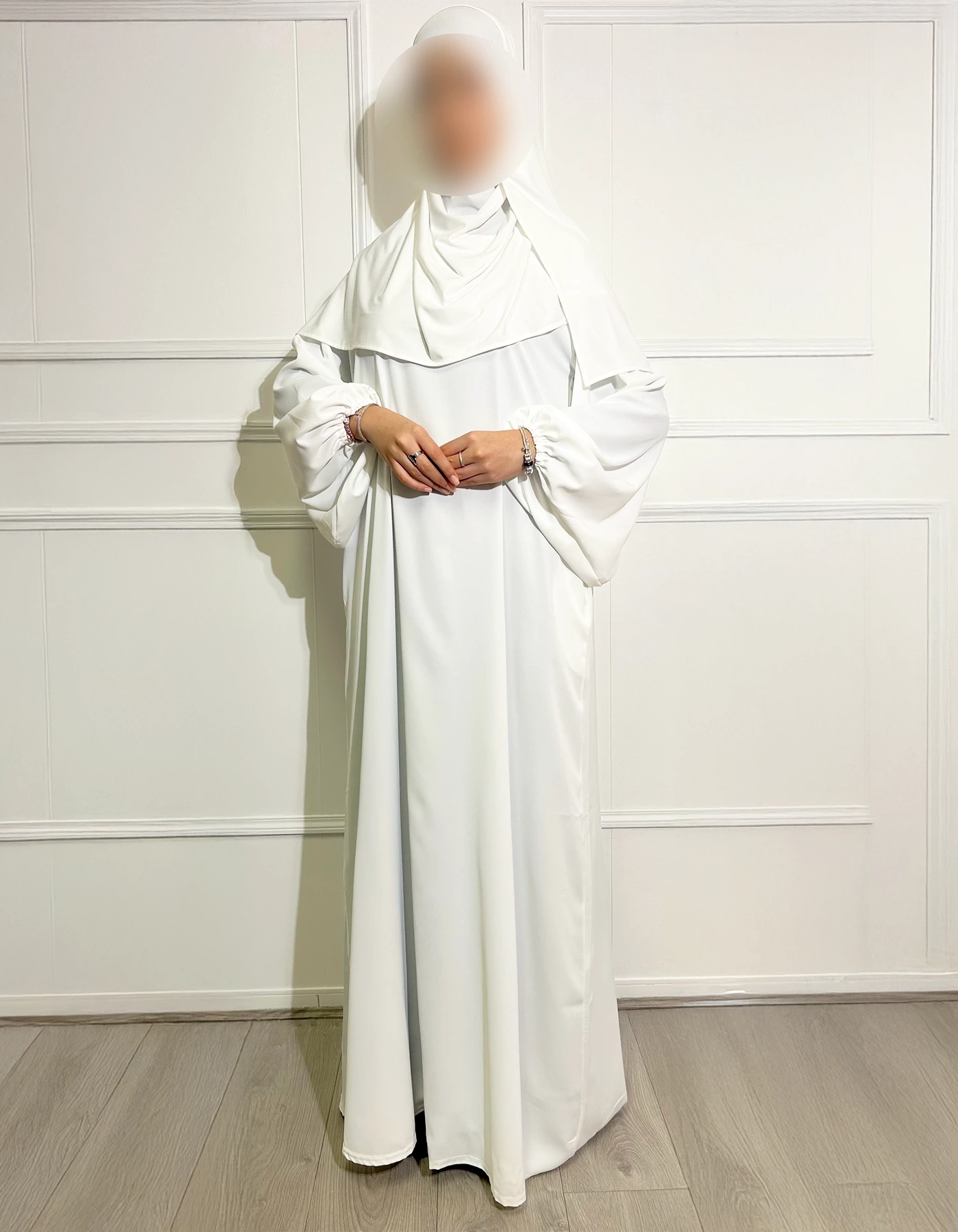 Abaya Djennah Tall blanc