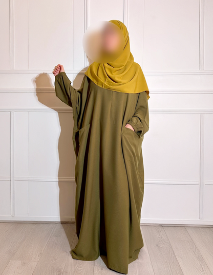 Abaya Syra vert olive