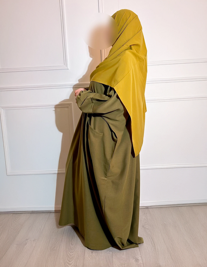 Abaya Syra vert olive
